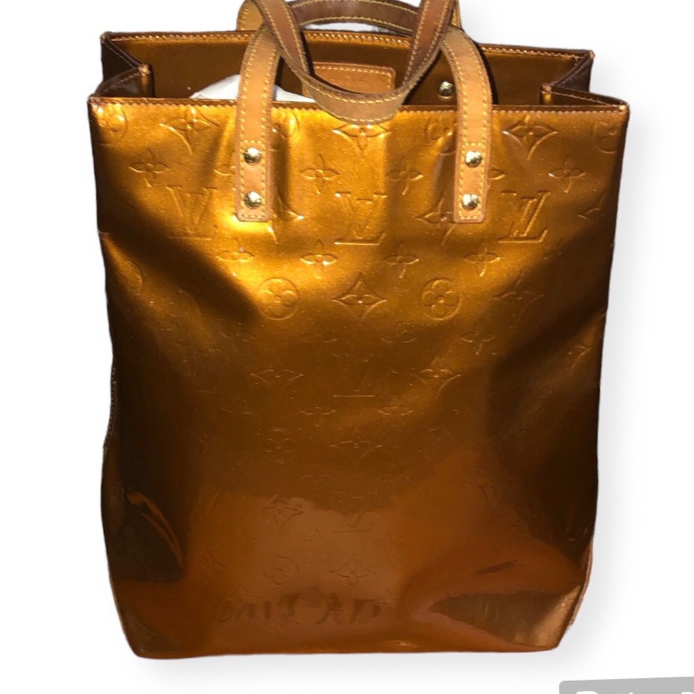 Louis Vuitton Shiny Metallic Copper Monogram Tote